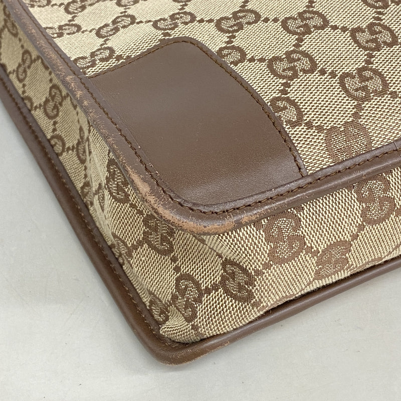 【6hc1608-k】グッチ ショルダーバッグ GGキャンバス 001 4205 キャンバス ベージュ シルバー金具【中古】レディース