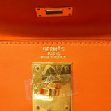【6hc1616】エルメス ハンドバッグ ケリー32 スイフト オレンジ ゴールド金具 □A刻印 2wayバッグ【中古】レディース