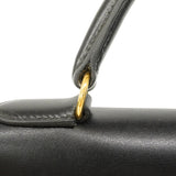 【6hc1617】エルメス ハンドバッグ ケリー32 ボックスカーフ ブラック ゴールド金具 〇Z刻印 2wayバッグ【中古】レディース