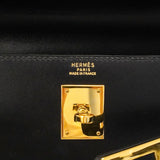 【6hc1617】エルメス ハンドバッグ ケリー32 ボックスカーフ ブラック ゴールド金具 〇Z刻印 2wayバッグ【中古】レディース