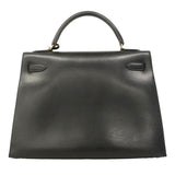 【6hc1617】エルメス ハンドバッグ ケリー32 ボックスカーフ ブラック ゴールド金具 〇Z刻印 2wayバッグ【中古】レディース