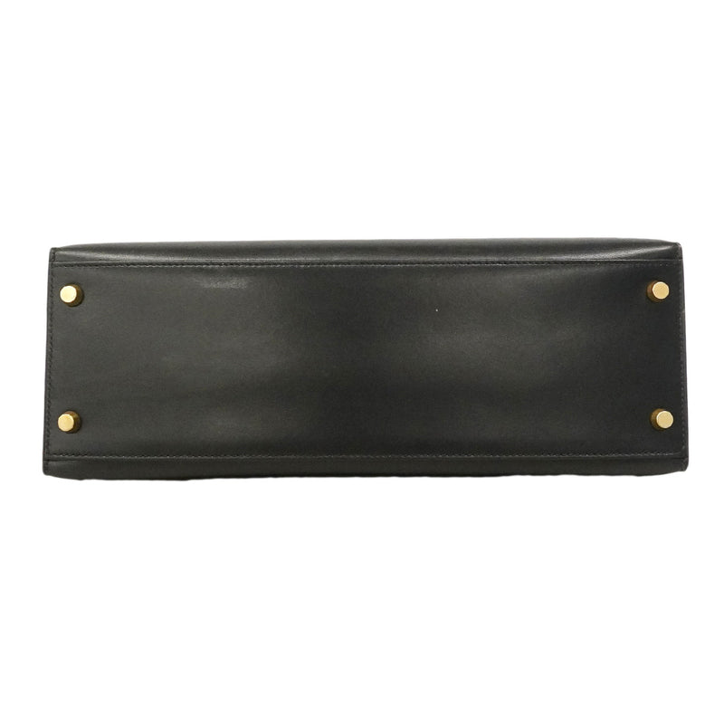 【6hc1617】エルメス ハンドバッグ ケリー32 ボックスカーフ ブラック ゴールド金具 〇Z刻印 2wayバッグ【中古】レディース