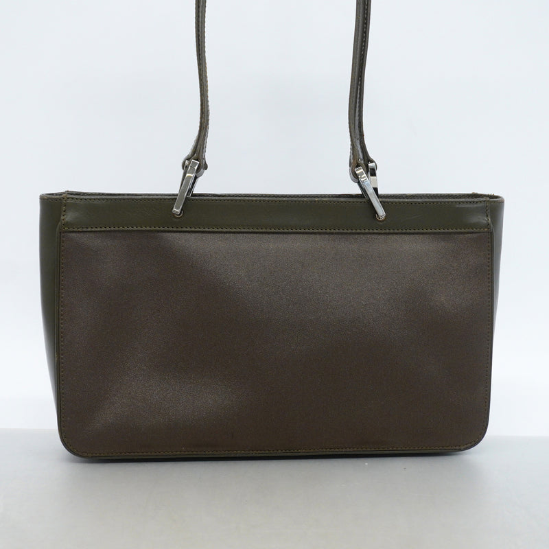 【6hc1646-k】グッチ ハンドバッグ ジャッキー 002 1132 ナイロン カーキ シルバー金具【中古】レディース