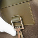 【6hc1646-k】グッチ ハンドバッグ ジャッキー 002 1132 ナイロン カーキ シルバー金具【中古】レディース