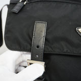 【6hc1648-k】プラダ ショルダーバッグ テスート ナイロン ブラック シルバー金具【中古】レディース