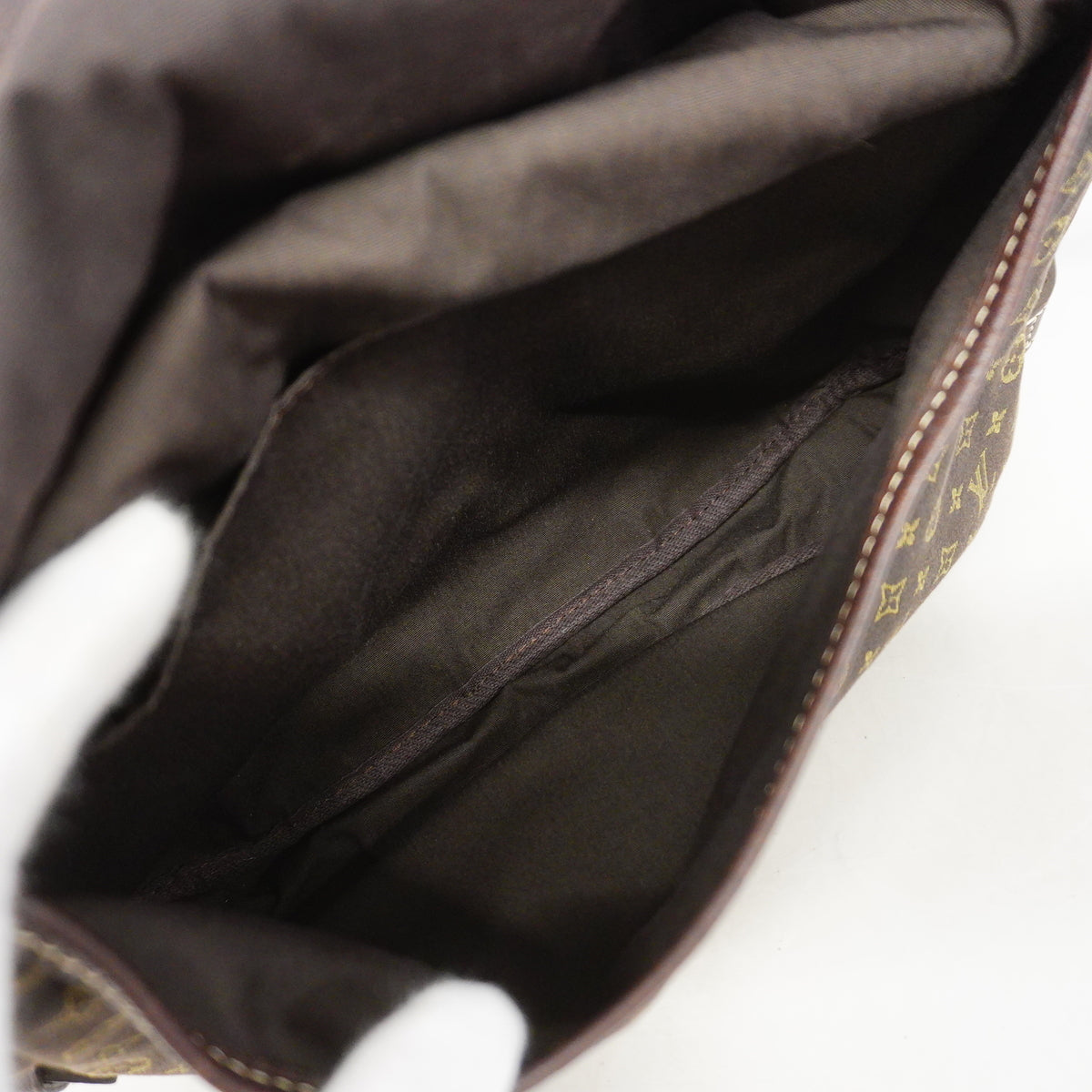 【6hc1659-k】ルイヴィトン ショルダーバッグ モノグラム・ミニラン ソミュール30 M95227 エベヌ【中古】レディース