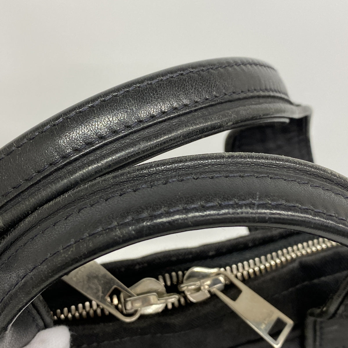 【6hc1677-k】エルメス ビジネスバッグ アカプリコオディナトゥール トワルシェブロン ブラック シルバー金具 2wayバック【中古】メンズ