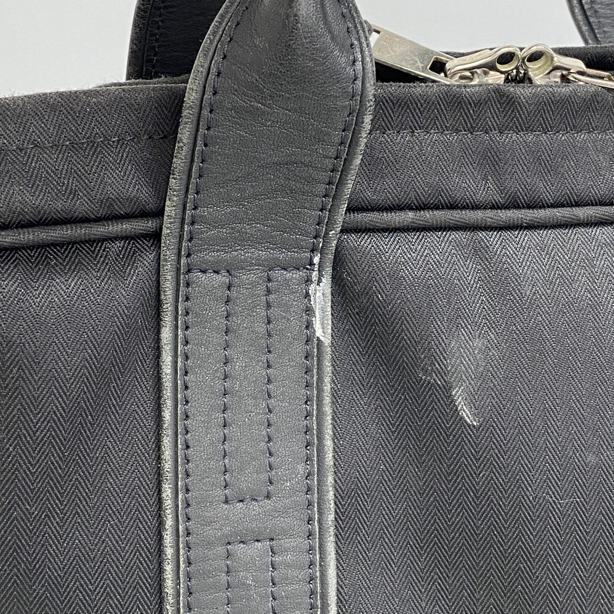 【6hc1677-k】エルメス ビジネスバッグ アカプリコオディナトゥール トワルシェブロン ブラック シルバー金具 2wayバック【中古】メンズ