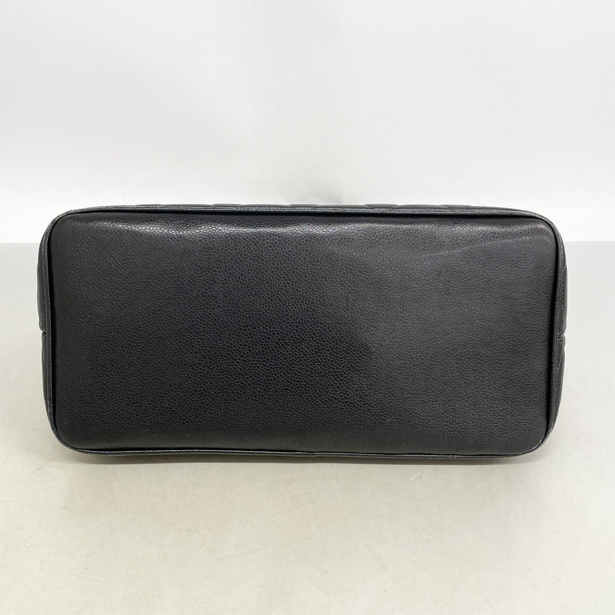 【6hc1680-k】シャネル トートバッグ 復刻トート キャビアスキン ブラック ゴールド金具【中古】レディース