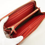 【6hc1694-k】グッチ 長財布 グッチシマ 295671 エナメル レッド シャンパンゴールド金具【中古】レディース
