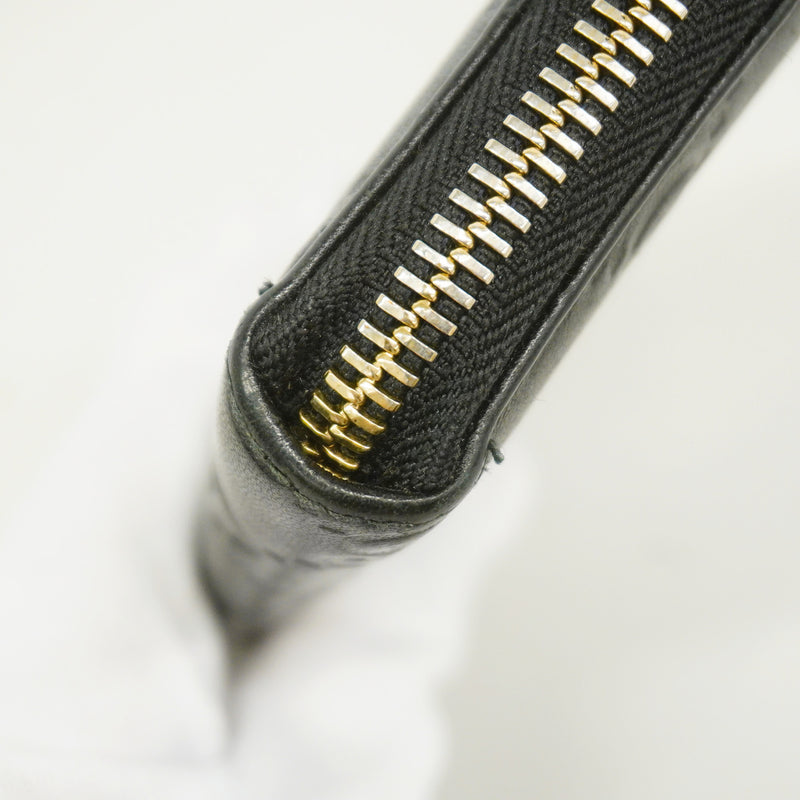 【6hc1695-k】グッチ コインケース グッチシマ 255452 レザー ブラック シャンパンゴールド金具【中古】メンズ レディース ユニセックス