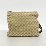 【6hc1710-k】グッチ ショルダーバッグ GGキャンバス/シェリーライン 169937 キャンバス ブラウン シルバー金具【中古】レディース