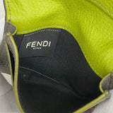【6hc1718】フェンディ カードケース レザー グレー シルバー金具【中古】メンズ