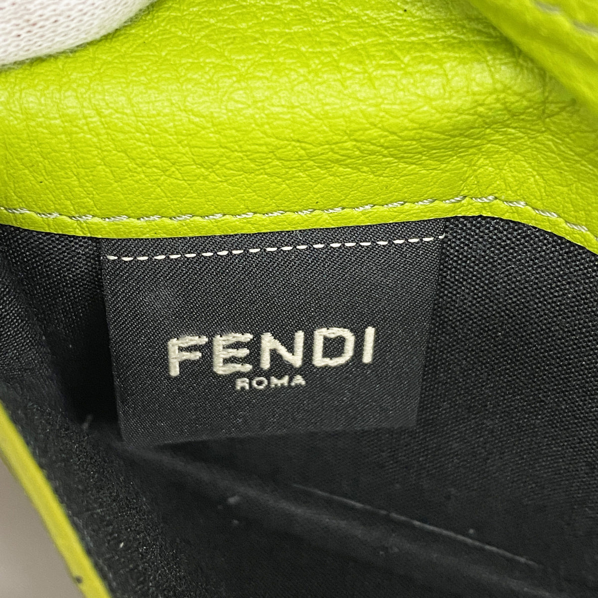 【6hc1718】フェンディ カードケース レザー グレー シルバー金具【中古】メンズ
