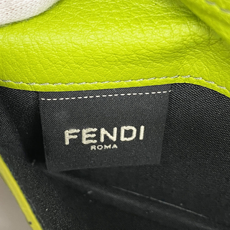 【6hc1718】フェンディ カードケース レザー グレー シルバー金具【中古】メンズ