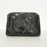 【6hc1727-k】グッチ ポーチ GGインプリメ 189818 PVC ブラック シルバー金具【中古】レディース