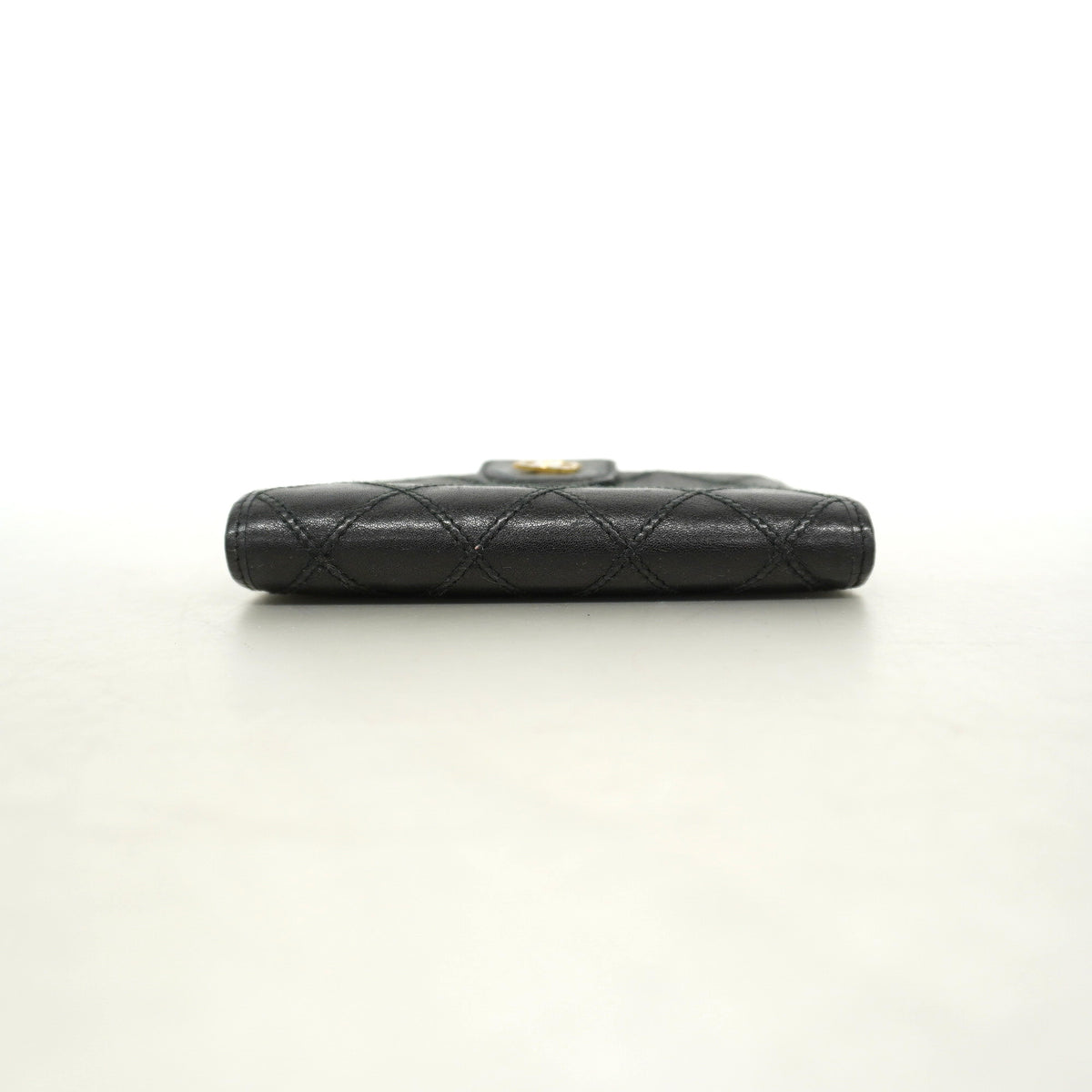 【6hc1735-k】シャネル 財布 ビコローレ ラムスキン ブラック ゴールド金具【中古】レディース