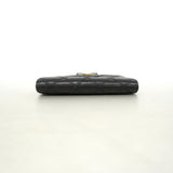 【6hc1735-k】シャネル 財布 ビコローレ ラムスキン ブラック ゴールド金具【中古】レディース