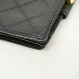 【6hc1735-k】シャネル 財布 ビコローレ ラムスキン ブラック ゴールド金具【中古】レディース