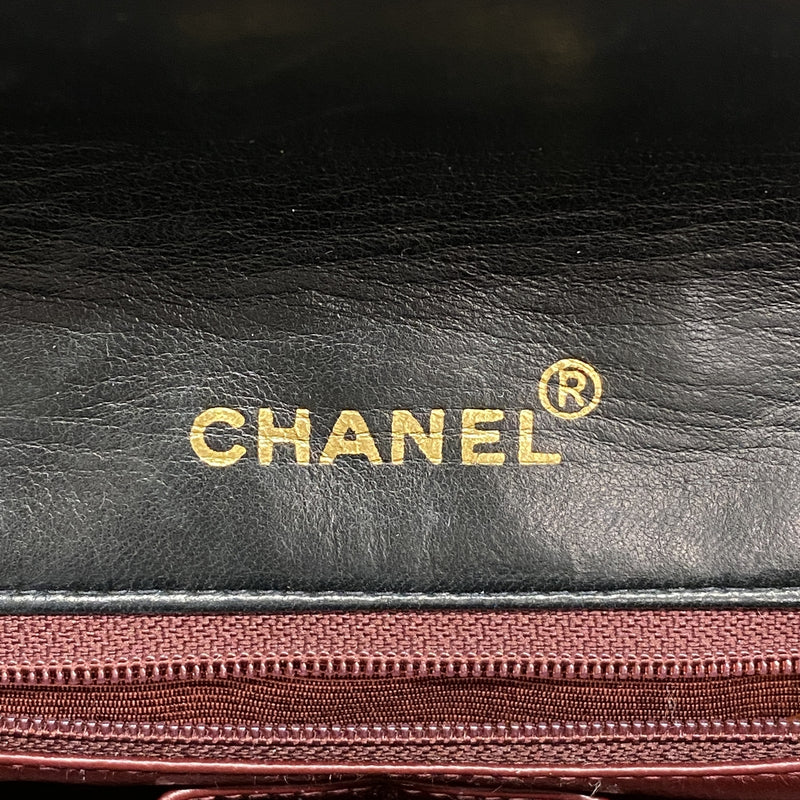 【6hc1736】シャネル ショルダーバッグ マトラッセ チェーンショルダー ラムスキン ブラック ゴールド金具【中古】レディース