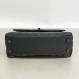 【6hc1757】シャネル ハンドバッグ チェーンショルダー シェブロン ココハンドル キャビアスキン ブラック【中古】レディース