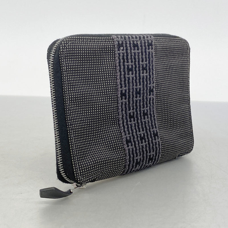 【6hc1778-k】エルメス コインケース エールラインパース ナイロン グレー シルバー金具【中古】メンズ レディース ユニセックス