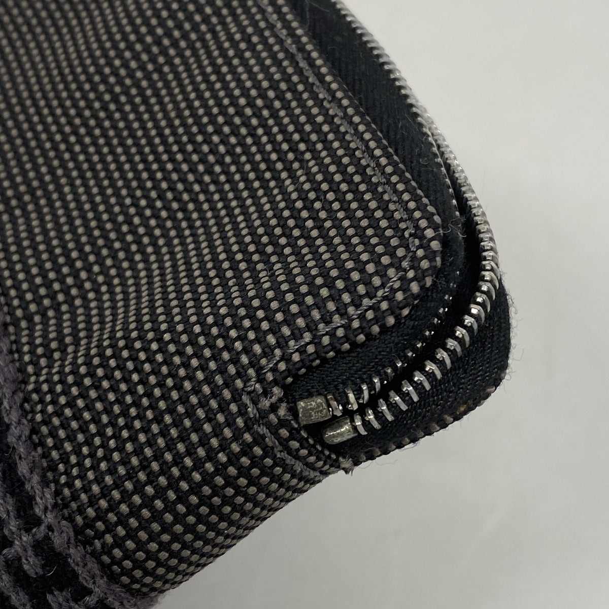【6hc1778-k】エルメス コインケース エールラインパース ナイロン グレー シルバー金具【中古】メンズ レディース ユニセックス
