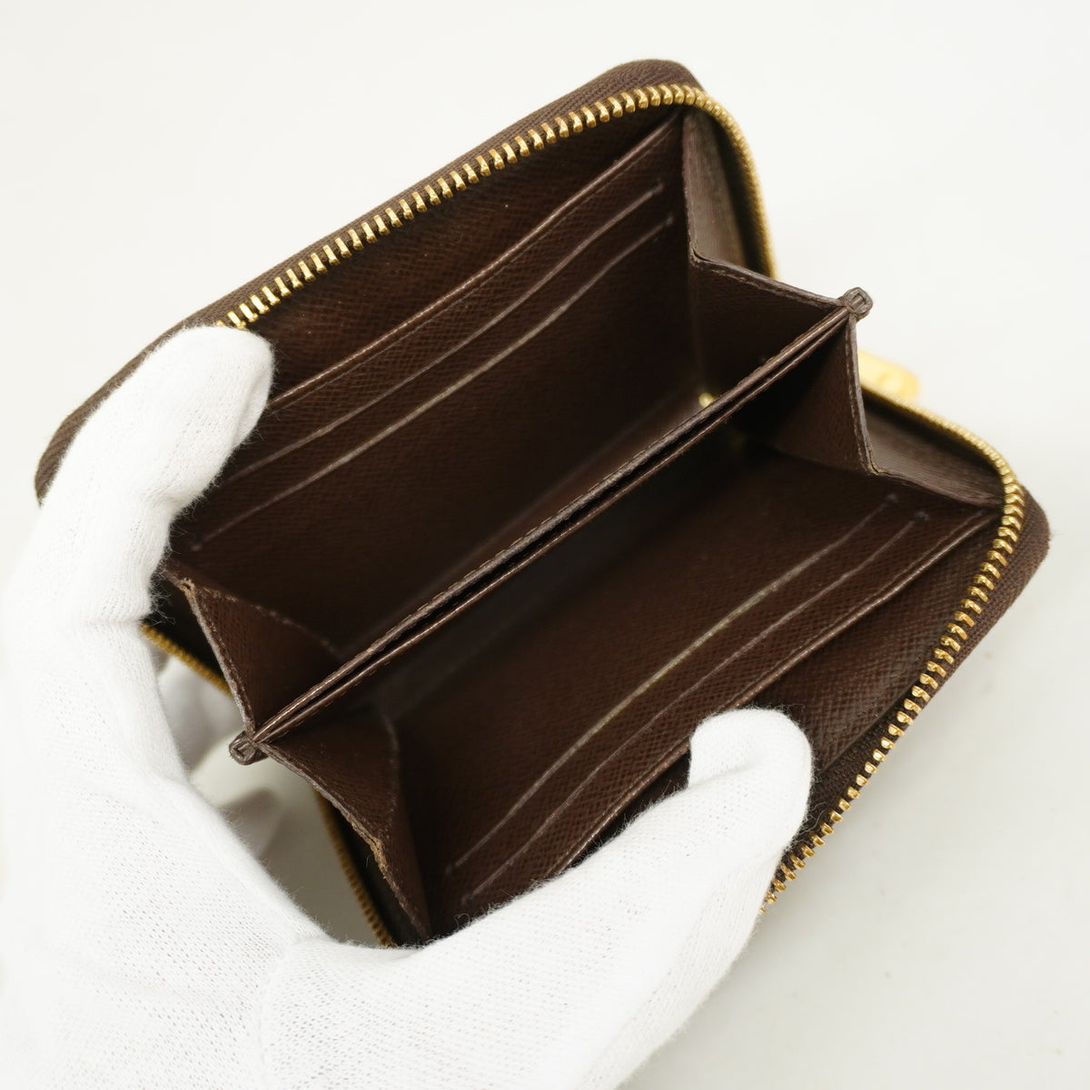 【6hc1799-k】ルイヴィトン コインケース ダミエ ジッピコインパース N63070 エベヌ【中古】メンズ レディース ユニセックス