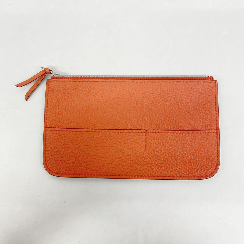 【6hc1811】エルメス 長財布 ドゴンGM トゴ カプシーヌ シルバー金具 T刻印【中古】レディース