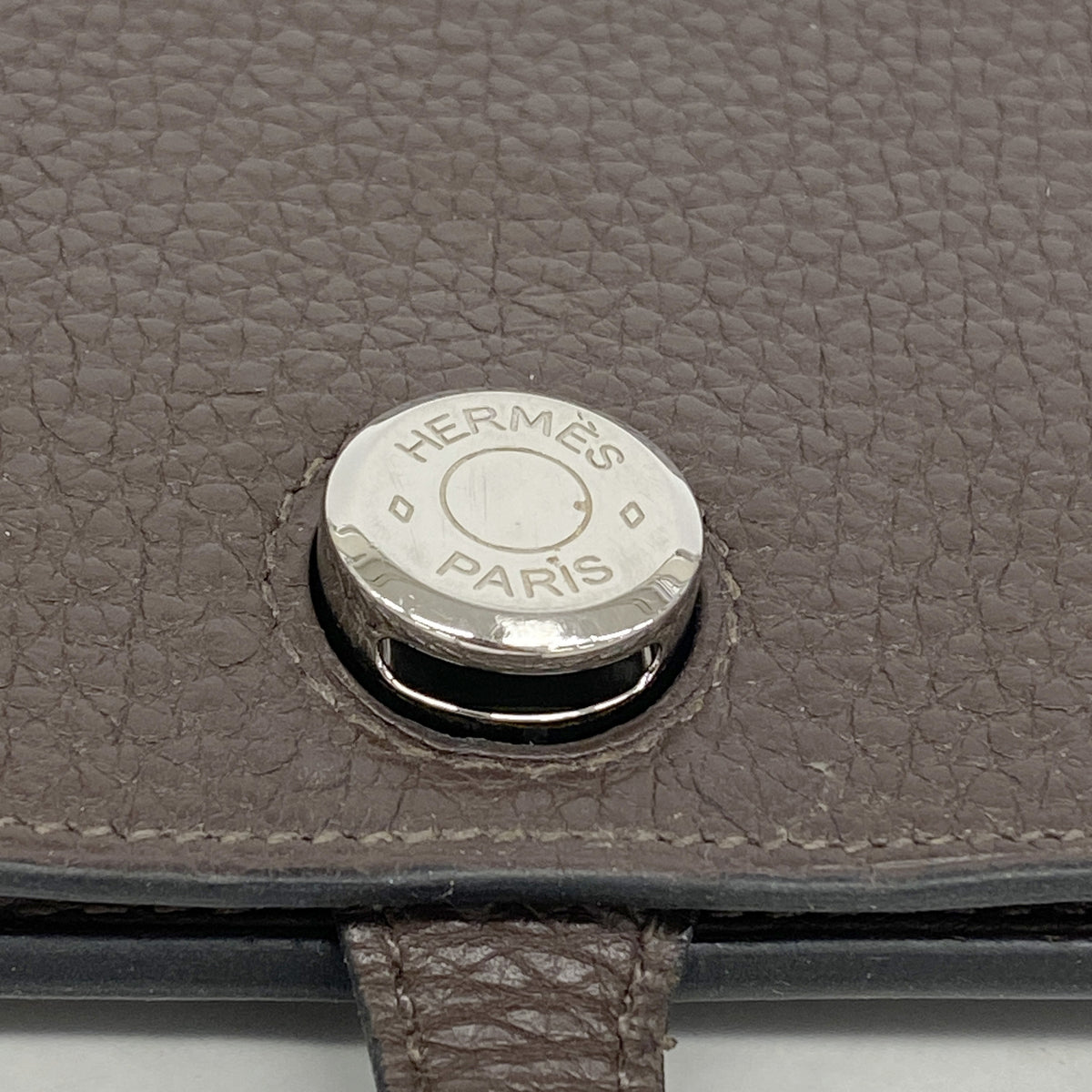 【6hc1813】エルメス 長財布 ドゴンGM トゴ カカオ シルバー金具 □D刻印【中古】メンズ レディース ユニセックス
