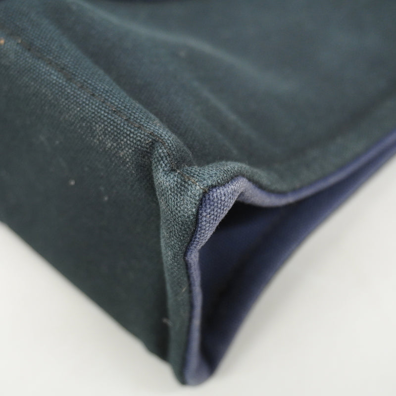 【6hc1822-k】エルメス トートバッグ フールトゥPM キャンバス ブラック シルバー金具【中古】レディース