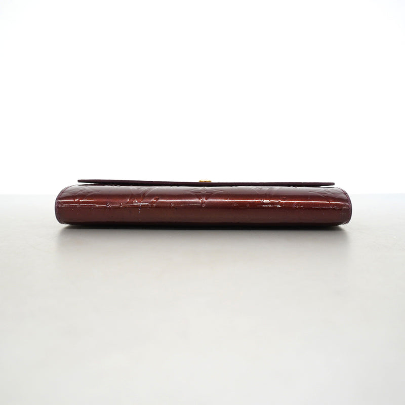 【6hc1828-k】ルイヴィトン 長財布 ヴェルニ ポルトフォイユサラ M91521 ルージュフォーヴィスト【中古】レディース