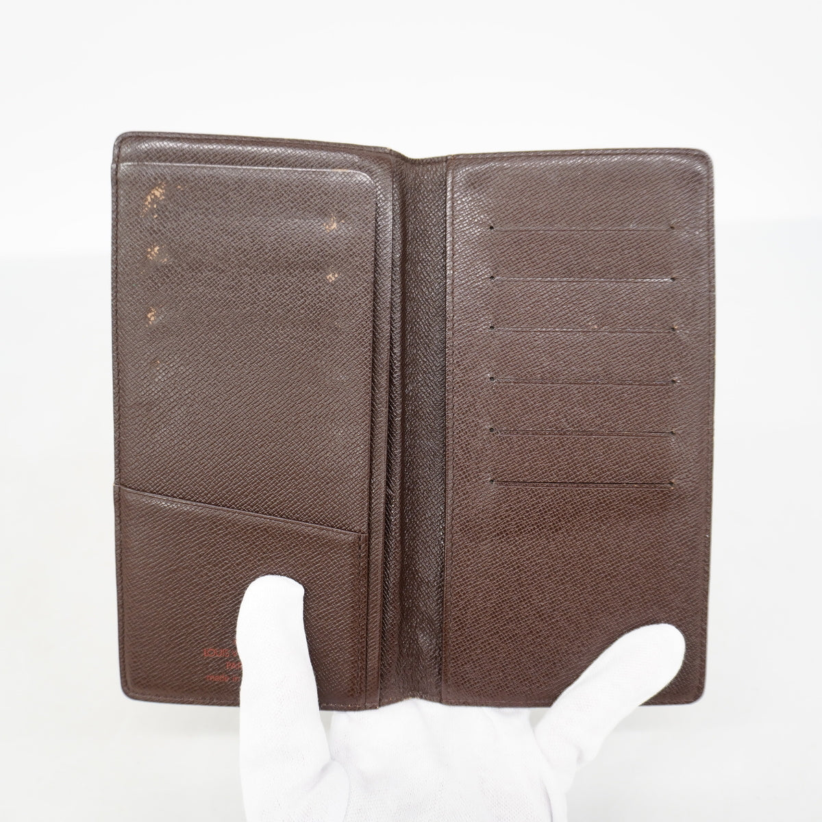 【6hc1830-k】ルイヴィトン 札入れ ダミエ ポルトバルール カルトクレディ N61823 エベヌ【中古】メンズ