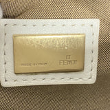 【6hc1833】フェンディ ハンドバッグ レザー ホワイト ゴールド金具【中古】レディース