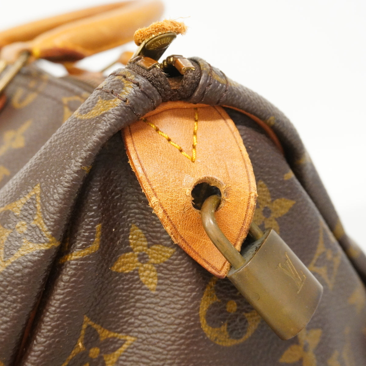 【6hc1842】ルイヴィトン ハンドバッグ モノグラム スピーディ35 M41107 ブラウン【中古】レディース