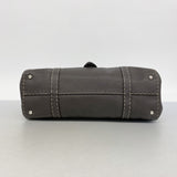 【6hc1853】フェンディ ハンドバッグ セレリア レザー ブラウン シルバー金具【中古】レディース