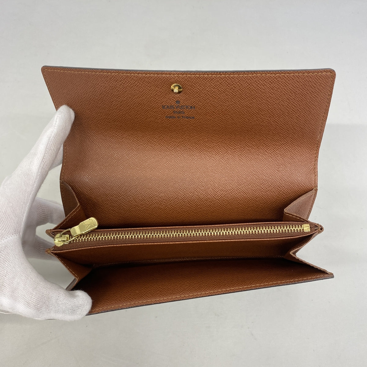 【6hc1860】ルイヴィトン 長財布 モノグラムグラフィティ ポルトモネ クレディ M92188 ブラウン カーキ【中古】レディース