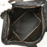 【6hc1863】フェンディ ハンドバッグ ナイロンキャンバス ブラック シルバー金具【中古】レディース