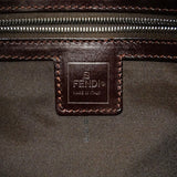【6hc1872】フェンディ ハンドバッグ ズッカ マンマバケット ナイロンキャンバス ブラウン シルバー金具【中古】レディース