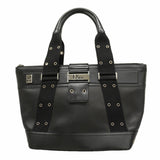 【6hc1880】クリスチャンディオール トートバッグ ストリートシック レザー ブラック シルバー金具【中古】レディース
