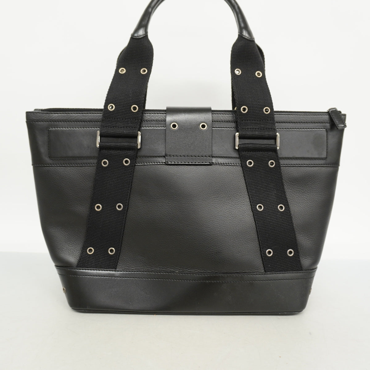 【6hc1880】クリスチャンディオール トートバッグ ストリートシック レザー ブラック シルバー金具【中古】レディース