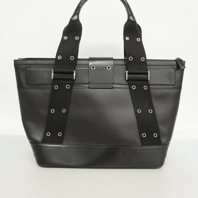 【6hc1880】クリスチャンディオール トートバッグ ストリートシック レザー ブラック シルバー金具【中古】レディース