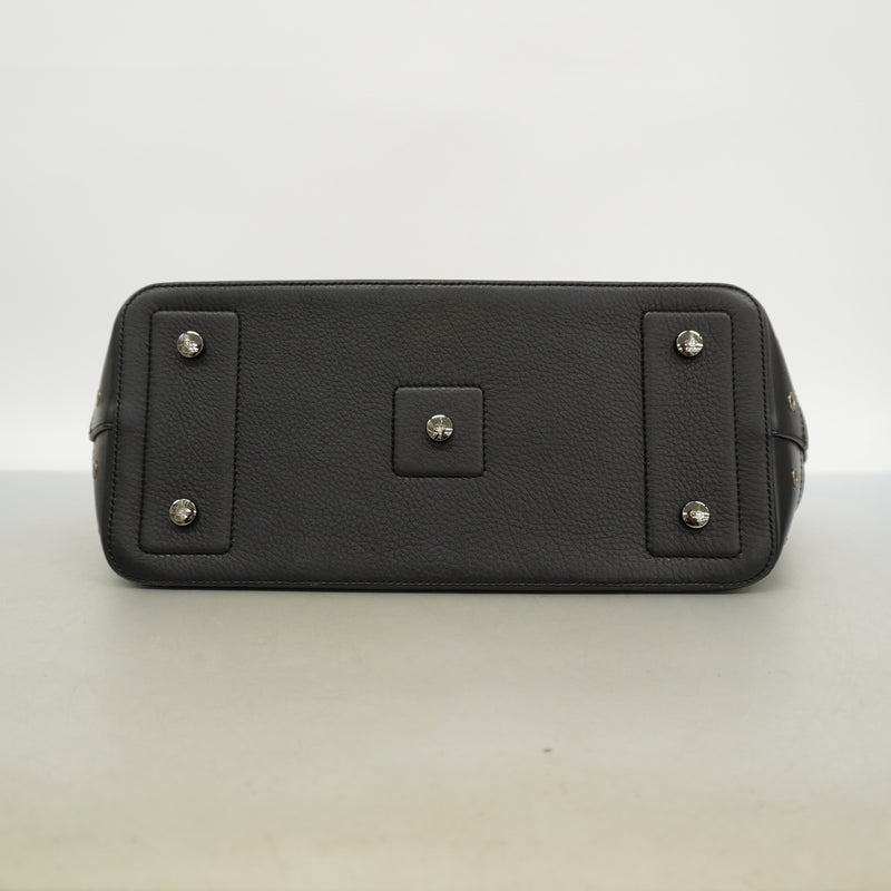 【6hc1880】クリスチャンディオール トートバッグ ストリートシック レザー ブラック シルバー金具【中古】レディース