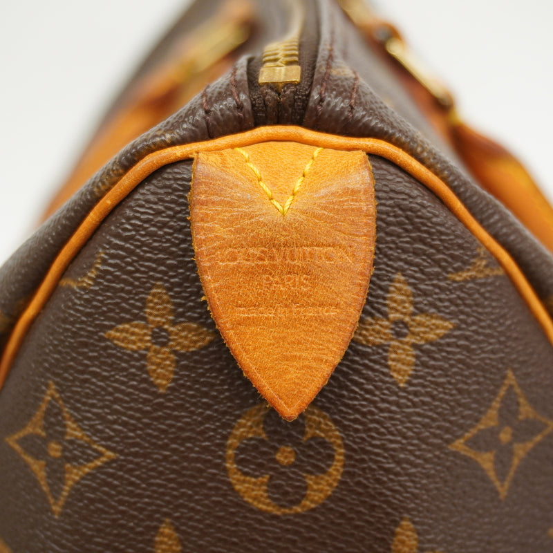 【6hc1884】ルイヴィトン ハンドバッグ モノグラム スピーディ35 M41107 ブラウン【中古】レディース