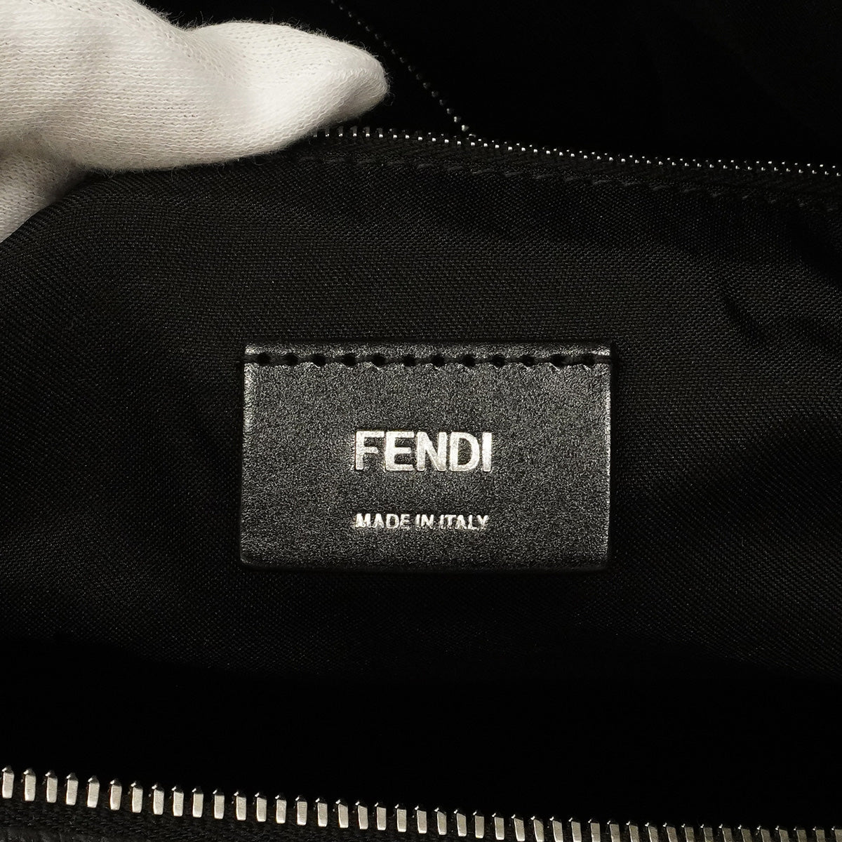 【6hc1898】フェンディ ボストンバッグ ルイ45ダッフル レザー ブラック シルバー金具【中古】メンズ