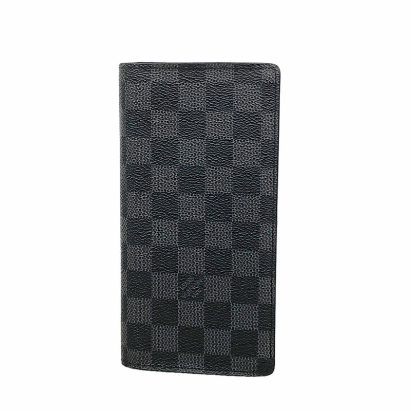 【6hc1917-k】ルイヴィトン 長財布 ダミエ・グラフィット ポルトフォイユブラザ N62665 ブラック グレー 旧型【中古】メンズ