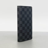 【6hc1917-k】ルイヴィトン 長財布 ダミエ・グラフィット ポルトフォイユブラザ N62665 ブラック グレー 旧型【中古】メンズ
