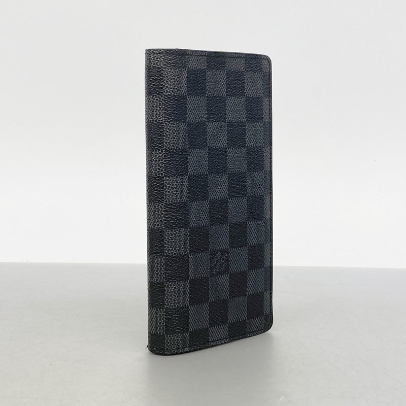 【6hc1917-k】ルイヴィトン 長財布 ダミエ・グラフィット ポルトフォイユブラザ N62665 ブラック グレー 旧型【中古】メンズ