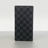 【6hc1917-k】ルイヴィトン 長財布 ダミエ・グラフィット ポルトフォイユブラザ N62665 ブラック グレー 旧型【中古】メンズ