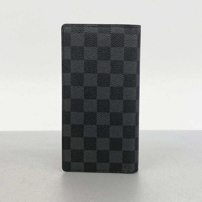 【6hc1917-k】ルイヴィトン 長財布 ダミエ・グラフィット ポルトフォイユブラザ N62665 ブラック グレー 旧型【中古】メンズ